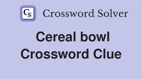 bowl crossword clue